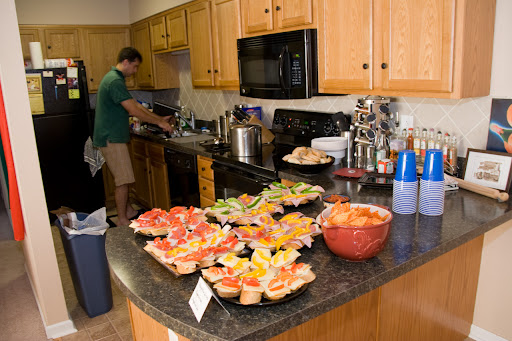 Most of the food was set up at this point.