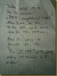 Found travel note