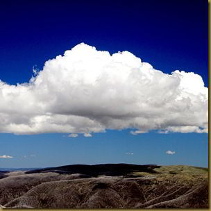 Clouds over Mount Bogong - square