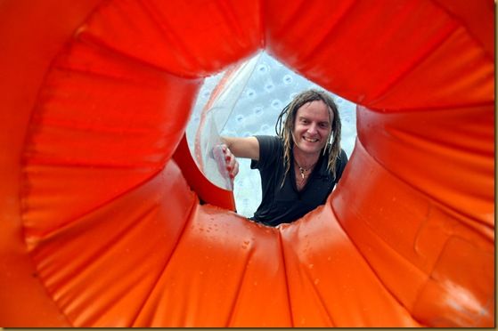 The Zorb tunnel thing