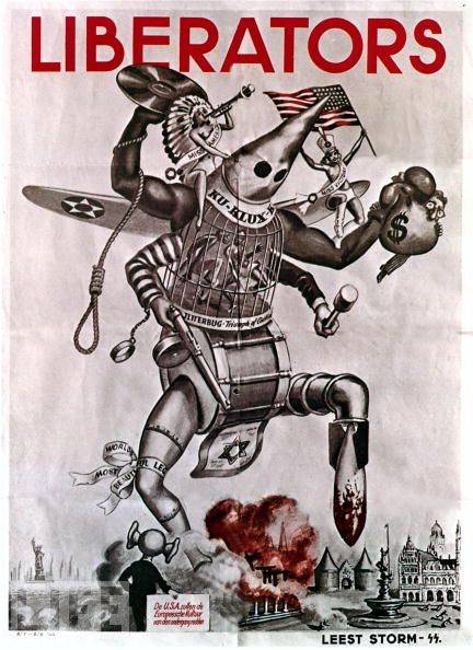 Propaganda alemana: La libertad que quiere USA, ironicamente criticaban el racismo