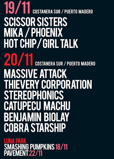 Hot Festival Argentina 2010 - Fechas (18 al 22 de noviembre) Hot Festival Fechas