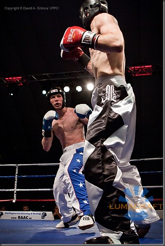 41164 BurlSport
burlington_May 1, 2010
Burlington’s Bay Area Athletic Club provided the athletes for Canada when the Night of Champions kickboxing event was held in Burlington on May 1.2010.
David A. Gilmour LPPO