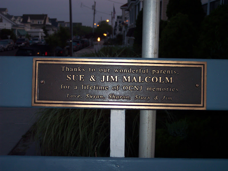 Thanks to our wonderful parents,Sue & Jim Malcolmfor a lifetime of OCNJ memoriesLove, Susan, Sharon, Stacy & Jim