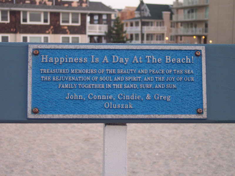 Happiness is a day at the beach!Treasured memories of the beauty and peace of the seaThe rejuvenation of soul and spirit, and the joy of ourfamily together in the sand, surf, and sun.John, Connie, Cindie, & GregOluszak