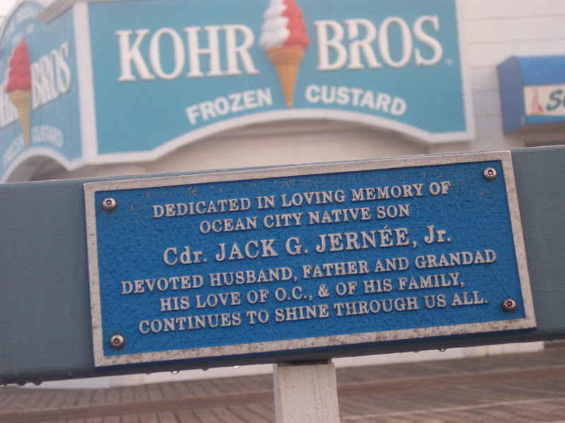 Dedicated in Loving Memory ofOcean City Native SonCdr. Jack G. Jernee, Jr.Devoted husband, father and grandadHis love of O.C., & of his family,Continues to shine through us all