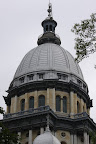The Capitol's dome signifies the importance of the building among all the surrounding government buildings.