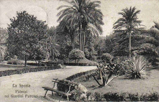 Panchina nei Giardini Pubblici nel 1920