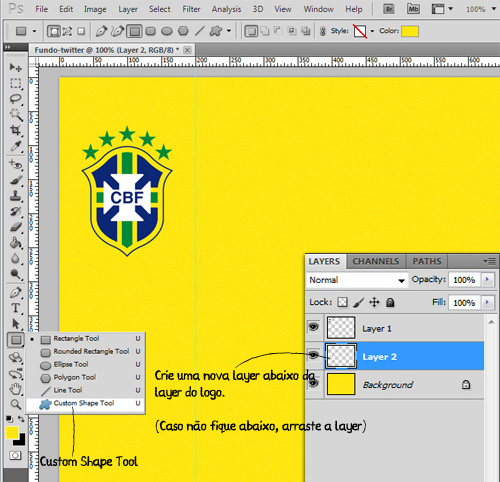 Crie fundo da seleção no twitter com o photoshop