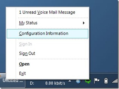 Lync SS - config info select