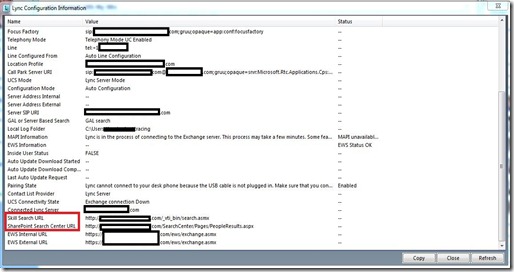 Lync SS - Config Info - markup Lync SS - Config Info - markup