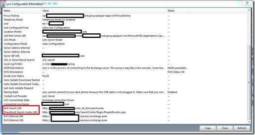 Lync SS - Config Info - markup