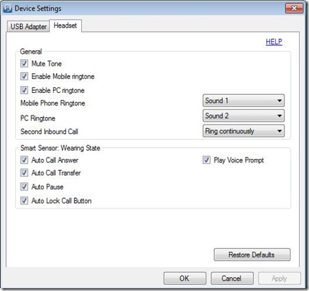 Plantronics - Device Settings2