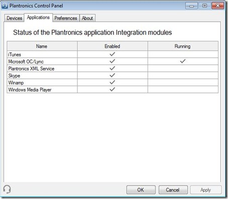 plantronics - Applications Tab plantronics - Applications Tab