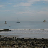 There are a variety of
boats at sea - Morondava.