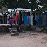 This is the row of barber shacks.
Haircuts cost about 50 cents
& were very professional.