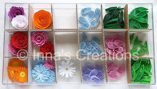 Box with quilled shapes
