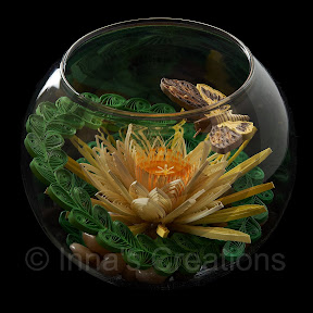 Quilling in a fish bowl, side view