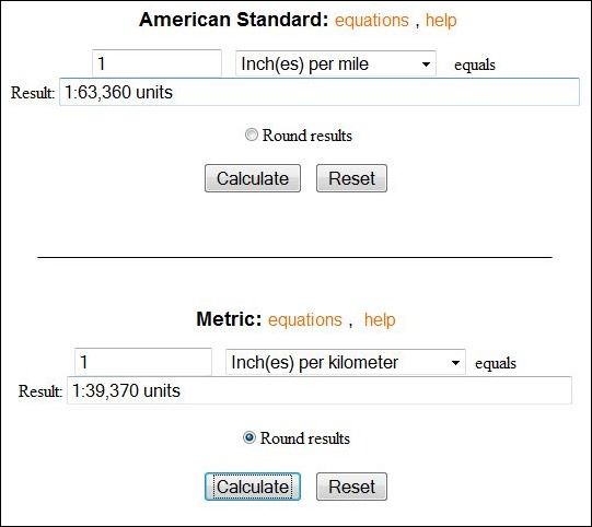 Online Scale Calculator dari Oregon State University