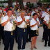 A brass band marked the begging of the celebration