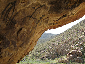 View from within the cave looking out into Carrizo Gorge