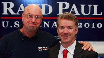 Rand Paul (right) with his brownshirt thug Tim Profitt