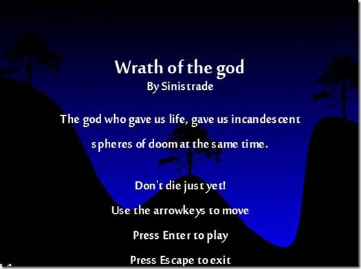 The Wrath Of the God freeware game pic (3)