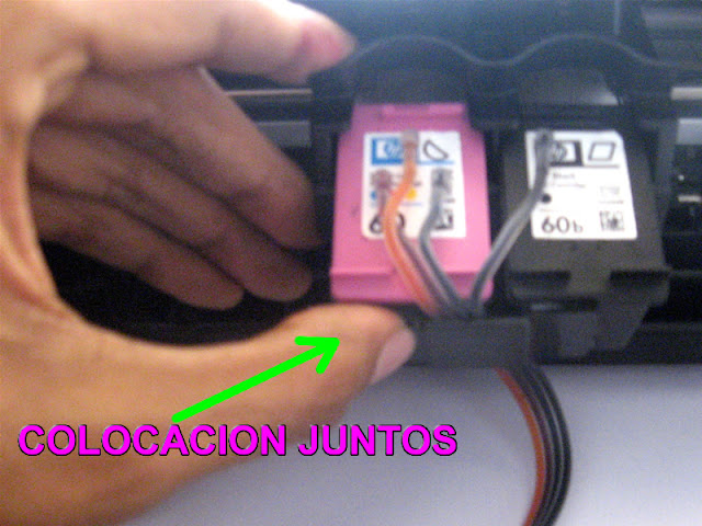 Burbujas de aire sistema continúo de tinta de una hp D1660 Burbujas de aire sistema continúo de tinta de una hp D1660