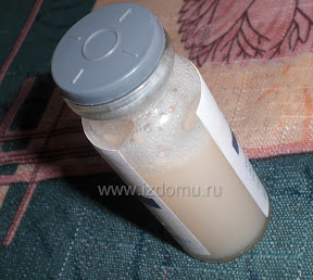 во флакончике развожу теплой водой