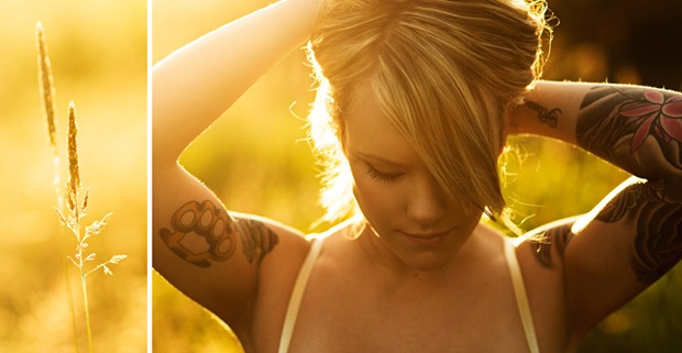 Girl in sunset Girl in sunset