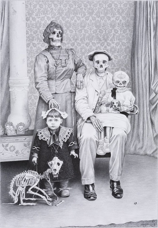 Medieval gothic art, illustration and drawings-skeleton Family Medieval gothic art, illustration and drawings-skeleton Family