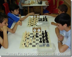 Torneo Fin de Curso 2010 Escuela Pirineos. Partidas en juego