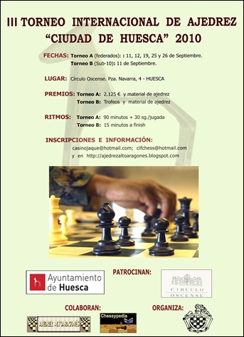 Cartel III Torneo Ciudad de Huesca
