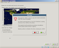 A warning that the HDD must be partitioned A warning that the HDD must be partitioned