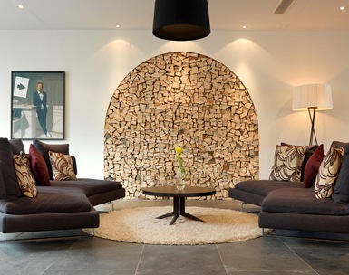modern ski chalet switzerland interior design rustic contemporary hotel