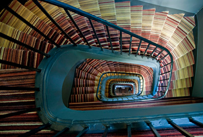 luxembourg carpet striped staircase interior design