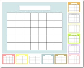 IMAGE - Blank Calendar - SOLIDS IMAGE - Blank Calendar - SOLIDS