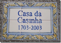 Inscrição à entrada da casa do Maestro Joaquim dos Santos
