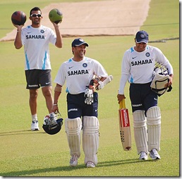 zaheer with schin and laxman