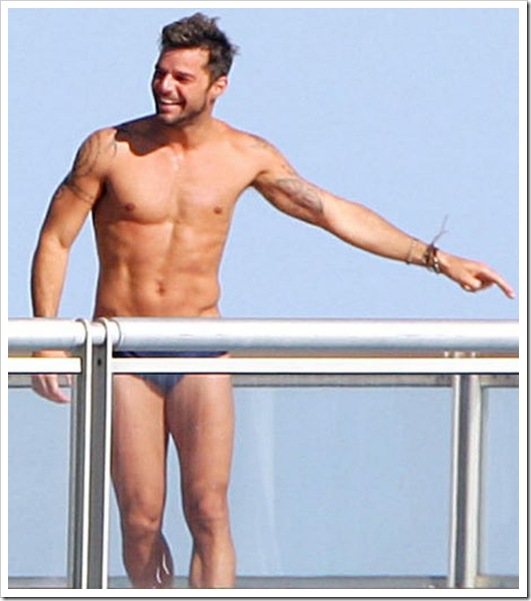 Ricky Martin shirtless hot