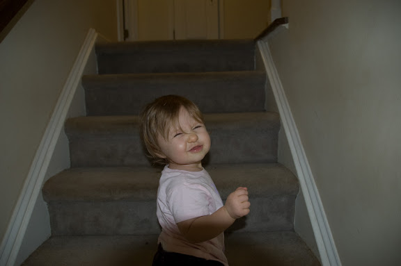 More playing on the stairs.