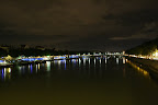 Quais du rhône, de nuit. Lyon. Aout 2007.