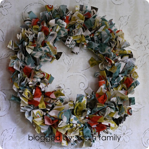 fabric wreath