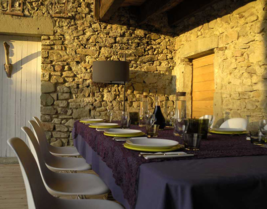 stone home interior design dining room
