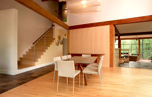 Sustainable Cottage Mountain Home Design Modern Dining Room interior ideas dining room design