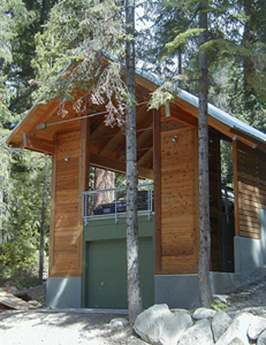 small wooden architecture lake house exterior