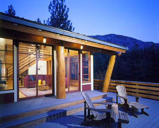 Wooden House Design With Elongated Floor Plan - Exterior wooden house design exterior terrace