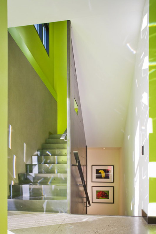 Modern Urban House Design With Small Garden And Courtyard Decorating - Stair modern home design interior decorating stair
