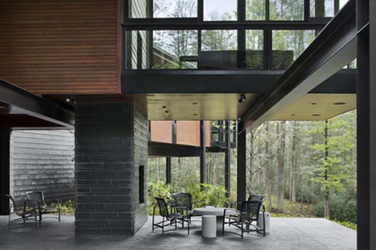 Family Vacation House Design Highland Architecture In North Carolina - Terrace vacation house design exterior terrace ideas