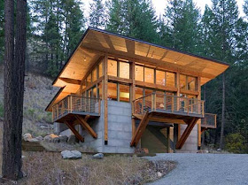 Hillside Home Design Architecture Minimalist Cabin Decorating 